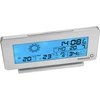 Wetterstation RCC, DCF – Elektronisches, Kabellose, Beleuchtet, Sensor, weiß - 3 ['Wetterstation', ' Haus-Wetterstation', ' Temperatur', ' Umgebungstemperatur', ' Temperaturüberwachung', ' Elektrothermometer', ' Thermometer mit Sensor', ' Innenthermometer', ' Außenthermometer', ' Thermometer für Außen', ' Wetterstation']