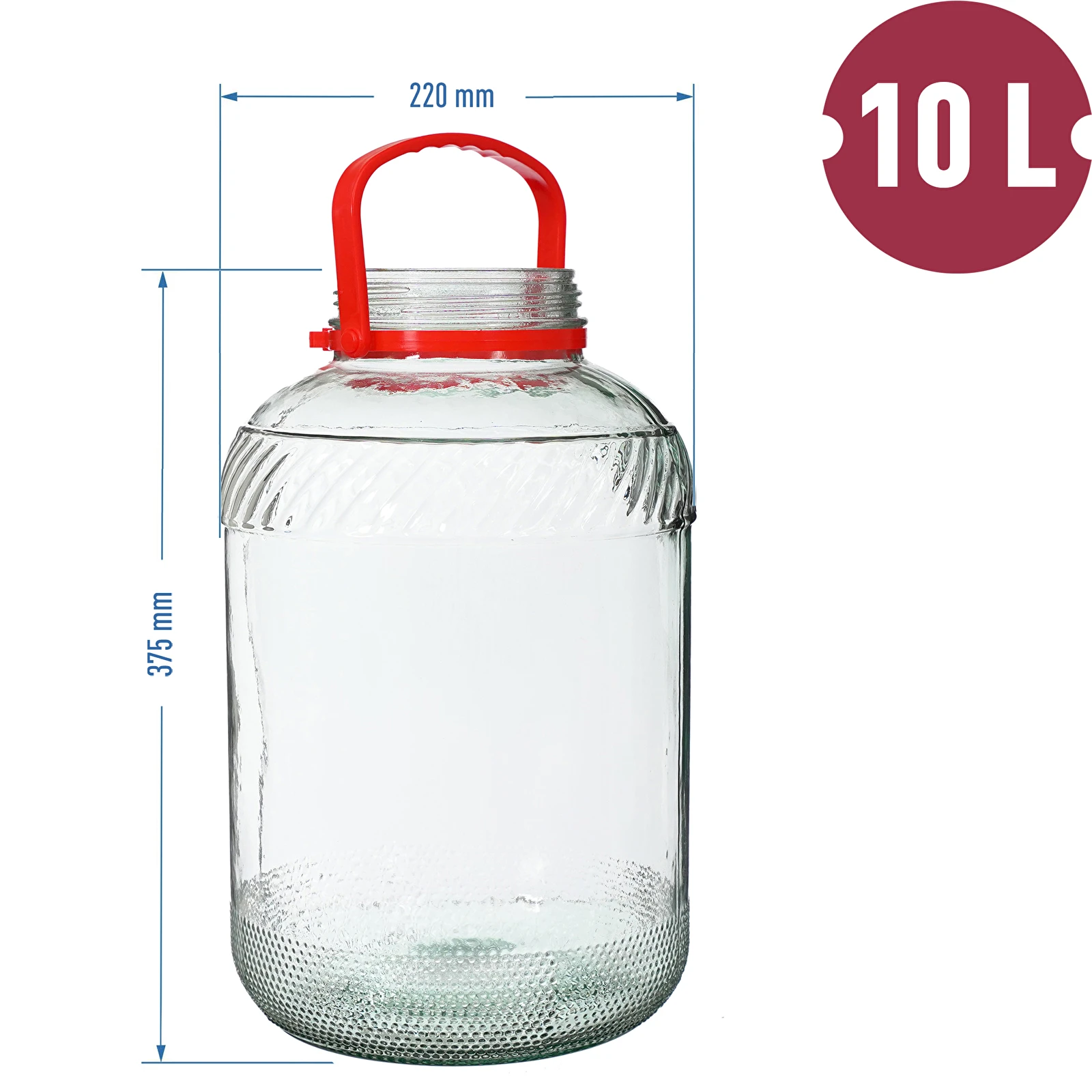 10 L Glas mit Kunststoffdeckel (einmachgläser) - symbol:600110