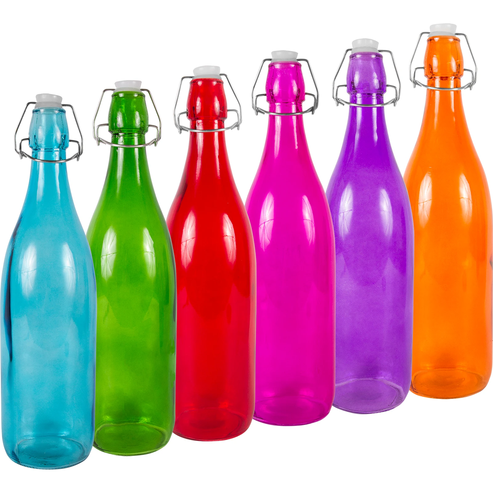 1-L-Glasflaschen in verschiedenen Farben mit Bügelverschluss symbol:631116