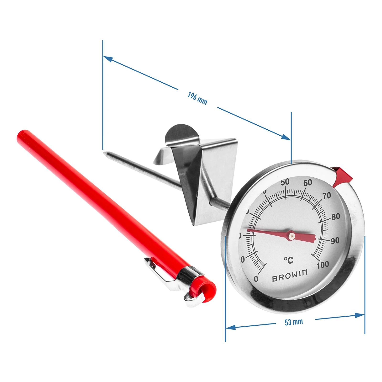 Kochthermometer (0°C bis +100°C) 17,5cm (küchenthermometer) - symbol:100450