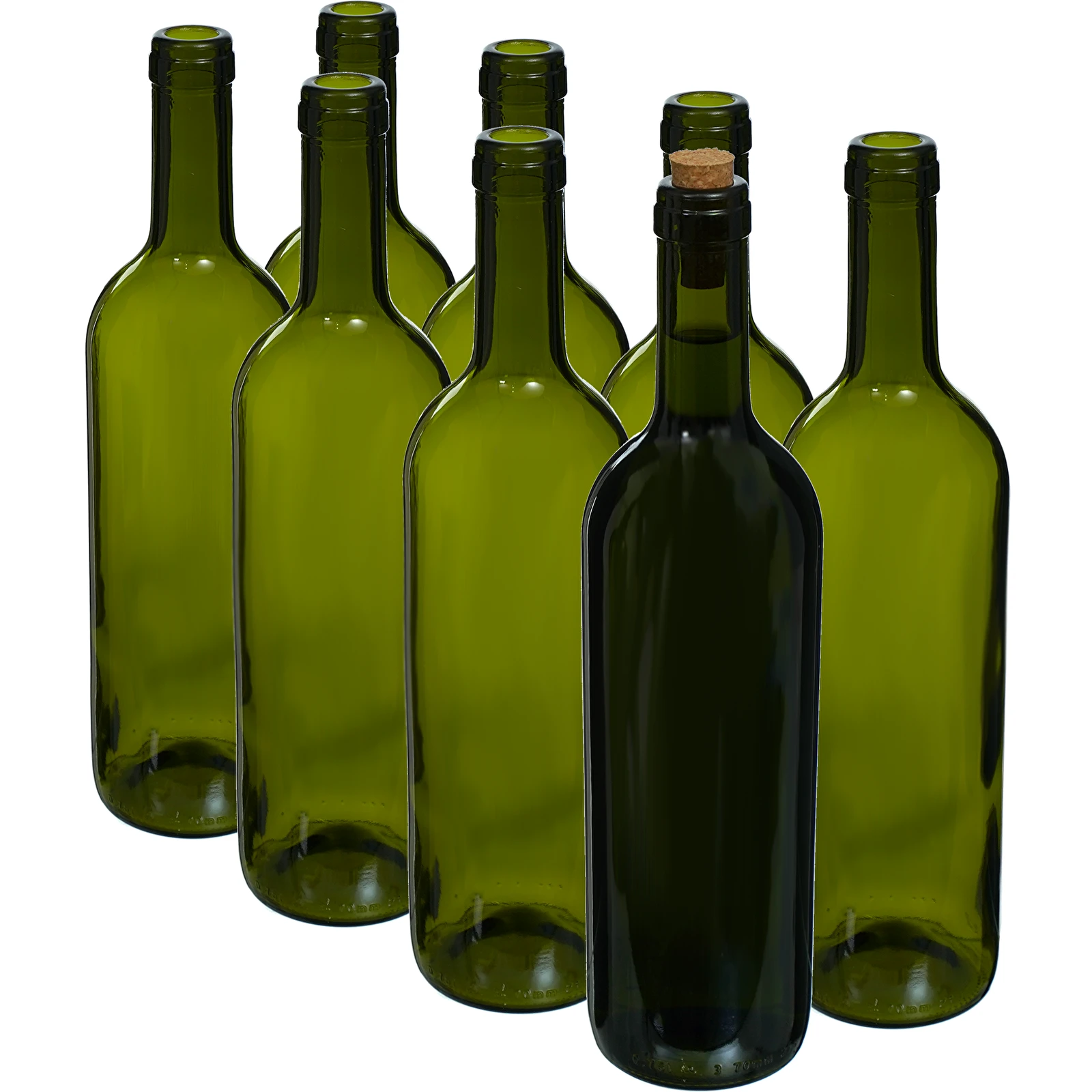 olivgrün Boredeaux Weinflasche 8er-Pack. symbol:631471 0,75ml