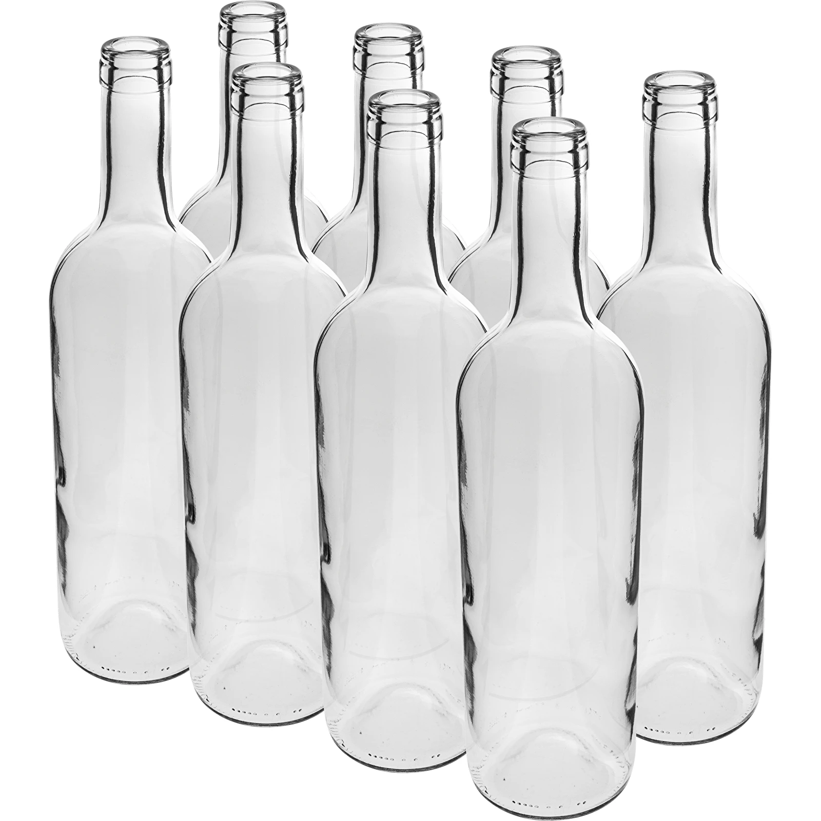 Weinflasche 0,75 L weiß – Verpackung von 8 St. (flaschen) - symbol:631461