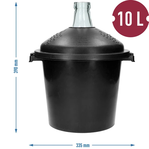 10 L Weinballon im Premium-Kunststoffkorb - 7 ['Korbflasche', ' Rauch', ' Weinballon im Plastikkorb', ' Weinballon', ' Weinballon', ' Weinblase', ' Weingallone', ' Glasballon', ' Gärballon', ' 10-Liter-Ballon', ' Engloch-Glasballon', ' Ballon mit Plastikkorb']