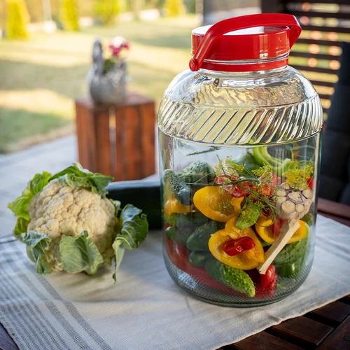 15 L Glas mit Kunststoffdeckel - 7 ['großes Glas', ' Glas für Einmachprodukte', ' für Milchsäuregärung', ' für Gurken', ' für Kraut', ' Glas für die industrielle Produktion', ' Glas mit Zange', ' Glas Zange', ' Gurkenzange']