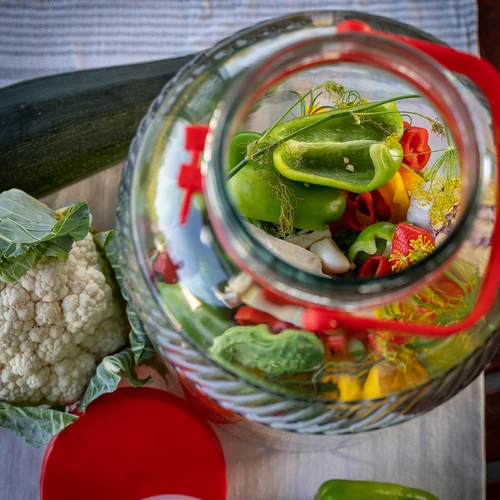 15 L Glas mit Kunststoffdeckel - 8 ['großes Glas', ' Glas für Einmachprodukte', ' für Milchsäuregärung', ' für Gurken', ' für Kraut', ' Glas für die industrielle Produktion', ' Glas mit Zange', ' Glas Zange', ' Gurkenzange']