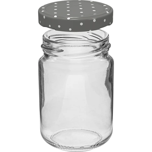 156 ml Twist-Off-Glas mit farbigem Deckel fi 53 - 6 Stück. - 3 ['Gläser', ' kleine Gläser', ' kleines Glas', ' Glas mit Schraubverschluss', ' Gläser für Einmachprodukte', ' Einmachglas', ' Einmachgläser', ' Gläser für Gewürze', ' Glas für Marmelade', ' Glas für Konfitüre', ' Glas für Honig', ' kleines Glas für Honig']