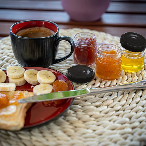 40 ml Glas TO mit fi 43 Verschluss, Obst - 7 ['Marmeladenglas', ' Glas mit Zierdeckel', ' Twistoff-Glas', ' 40-ml-Glas', ' Honiggläser']