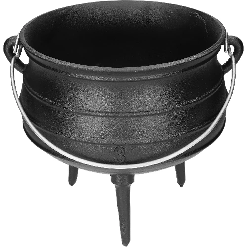 Afrikanischer Kessel, Gusseisen, 7 L - Safari - 6 ['gusseiserner Kessel', ' Lagerfeuerkessel', ' Zigeunerkessel', ' ungarischer Kessel', ' Gulasch aus dem Kessel', ' Grillen']