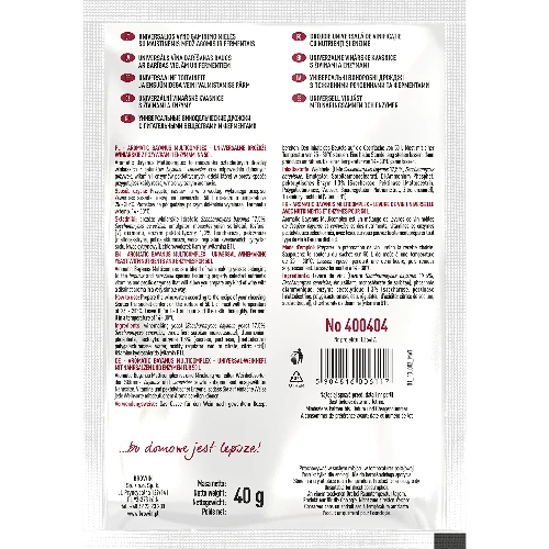 Aromatic Bayanus Multicomplex Starterset für Wein, 40 g - 2 ['bayanus Hefe', ' bayanus', ' Weinhefe', ' 18% Wein', ' Hefe + Nährsalz', ' für Obstweine', ' für 50 l Wein', ' Rezept für Wein', ' Gärung im Brei', ' starker Wein', ' Pektinase']