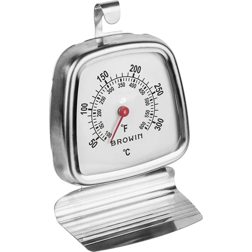  Backofenthermometer 300 Grad Edelstahl Rostfrei zum Aufhängen  und hinstellen Backofen Thermometer analog Grill-Thermometer  Bratenthermometer Ofenthermometer für BBQ, Grill, Smoker Silber