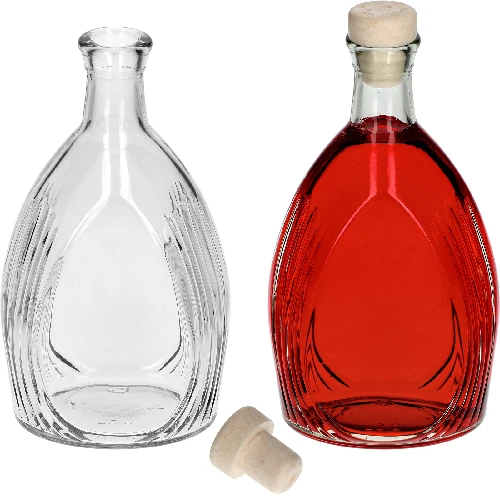 Bankett-Flasche 500 ml, mit Korken - 4 ['Flasche', ' Flaschen', ' Likörflasche', ' Schnapsflasche', ' Alkoholflasche', ' Glasflasche mit Korken', ' 500 ml Flasche mit Korken', ' Flaschen mit Korken', ' Set für Hochzeit', ' Flasche für Bankett']