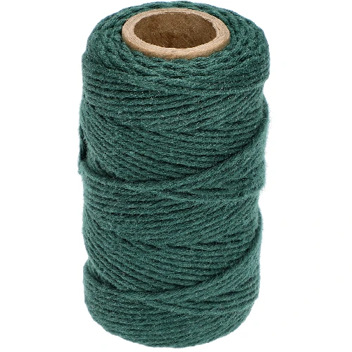 Baumwollschnur grün 55 m / 100 g  - 1 ['Schnur aus Baumwolle', ' Baumwollschnur', ' Schnur für zarte Pflanzen', ' natürliche Schnur', ' Öko-Schnur', ' Schnur für Makramees', ' Bindeschnur', ' Schnur fürs Basteln', ' Schur fürs Aufspannen', ' grüne Schnur', ' Schnur grün']