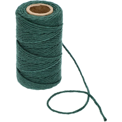 Baumwollschnur grün 55 m / 100 g - 3 ['Schnur aus Baumwolle', ' Baumwollschnur', ' Schnur für zarte Pflanzen', ' natürliche Schnur', ' Öko-Schnur', ' Schnur für Makramees', ' Bindeschnur', ' Schnur fürs Basteln', ' Schur fürs Aufspannen', ' grüne Schnur', ' Schnur grün']