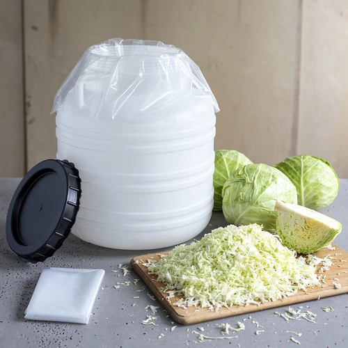 Beutel für Sauerkraut in einem Fass 45x50cm - 5 St - 2 ['Einlegebeutel für die Milchsäuregärung', ' Beutel für die Milchsäuregärung von Kraut', ' Beutel für Kraut', ' Beutel für die Milchsäuregärung von Gurken', ' Beutel für Gurken', ' Beutel für milchsaures Gemüse', ' Milchsäuregärung von Kraut', ' Milchsäuregärung von Gurken', ' Einlegebeutel fürs Gärfass']