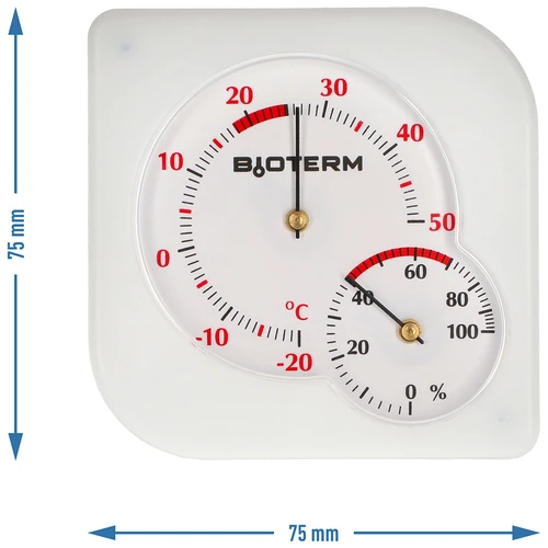 Bimetall-Thermometer mit Hygrometer (-20°C bis +50°C), weiß - 4 ['Innenthermometer', ' Raumthermometer', ' Heimthermometer', ' Thermometer', ' Thermometer mit lesbarer Skala', ' Thermometer mit Hygrometer', ' Bimetall-Thermometer', ' Bimetall-Thermometer mit Hygrometer']