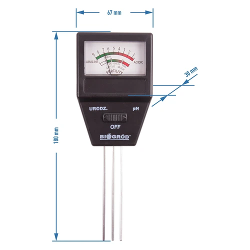 Bodentester 2in1 - pH-Wert, Bodenfruchtbarkeit - 9 ['pH-Messung', ' pH-Meter', ' pH-Meter für den Boden', ' Bodenanalyse', ' pH des Bodens', ' pH-Messgerät für den Boden', ' Bodenleistung', ' Bodenfruchtbarkeit', ' Topfpflanzen', ' Topfblumen', ' Gartenpflanzen', ' Gartenblumen ']