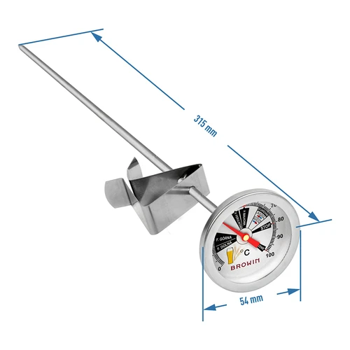 Brauthermometer (0°C biso +100°C) 31,5cm - 3 ['Küchenthermometer', ' Kochthermometer', ' Brauthermometer', ' Bierthermometer', ' Bierwürzethermometer', '', ' langes Brauthermometer']