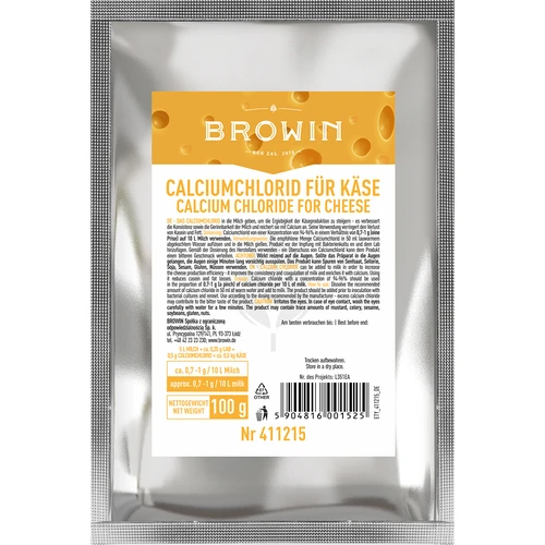 Calciumchlorid - 100 g  - 1 ['für die Käseherstellung', ' Dickete', ' Calciumchlorid', ' Käsesalz', ' Käseherstellung', ' für Bier']