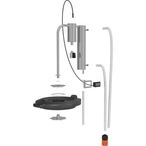 Destillator für Küchenmaschine - 4 ['Destillator Browin', ' Destillator für die Küchenmaschine', ' Destillator mit Kühler und Absatzbehälter', ' Destillation unter Verwendung der Küchenmaschine', ' Destillation mit der Küchenmaschine', ' reines Destillat', ' Destillationsset', ' Set für Destillation', ' ausbaubares Destillationsset', ' zusätzliche Verwendungsmöglichkeit der Küchenmaschine']