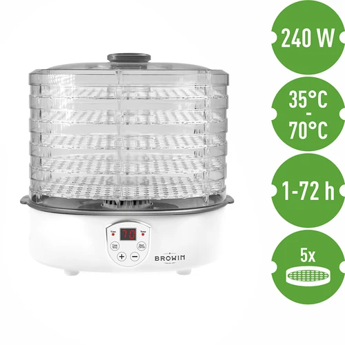 Dörrgerät mit Temperaturregelung 240 W - 7 ['Dörrgerät', ' Dörrgerät für Pilze', ' Trockenobst', ' Trockengemüse', ' Lebensmittellagerung', ' Dörren von Lebensmitteln', ' Dörrgeräte für Lebensmittel', ' Temperaturregelung', ' transparentes Dörrgerät']