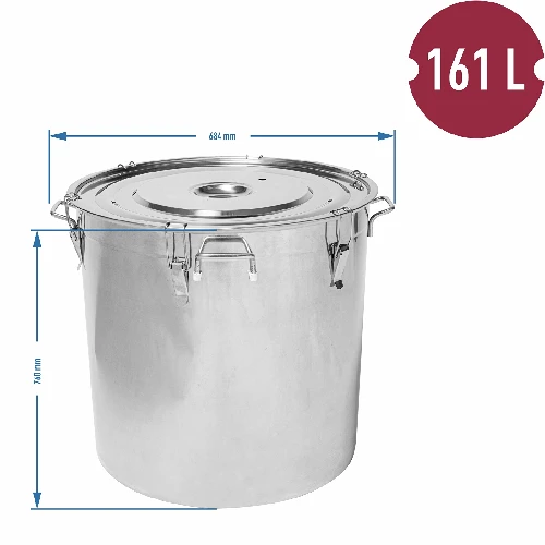 Edelstahl-Fermenter 161 L - 6 ['Gärbehälter', ' selbstgemachter Wein', ' selbstgemachtes Bier', ' Gärbehälter', ' Weinherstellung', ' Brauen']