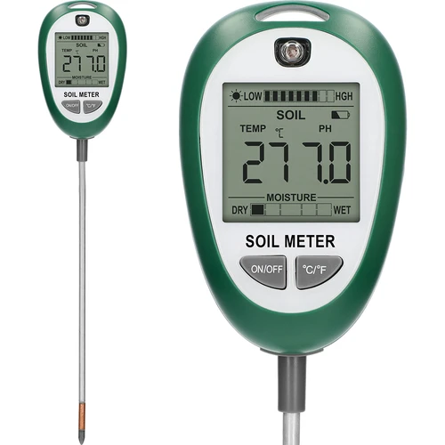 Elektronischer Bodentester 4 in 1  - 1 ['Elektronischer Bodentester', ' Bodenfeuchtigkeitsmesser für Pflanzen', ' Bodenfeuchtigkeitsmesser', ' Bodenfeuchtigkeitsmesser für Pflanzen', ' Boden-pH-Meter', ' Bodenlichtmesser', ' Bodentemperaturmesser', ' optimale Bedingungen für den Pflanzenanbau', ' elektronisches Gerät zur Messung von Bodenparametern', ' Bodenqualitätsmesser', ' Bodenfeuchtigkeitstester', ' multifunktionaler Bodentester', ' moderner Bodenmesser für Pflanzen']