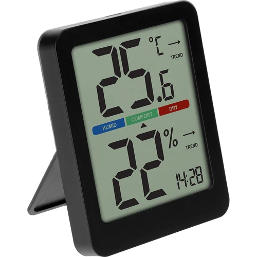 Elektronisches Raumthermometer, schwarz - 3 ['elektronisches Thermometer', ' Luftfeuchtigkeitsthermometer', ' drahtloses Thermometer', ' schwarzes Thermometer', ' Thermometer mit Magnet', ' stilvolles Thermometer', ' Innenraumthermometer', ' welches Thermometer für zu Hause', ' modernes Zimmerthermometer', ' praktisches Thermometer', ' wie prüft man den Luftkomfort']