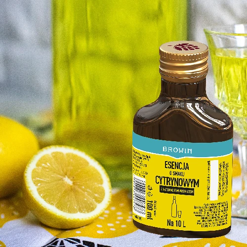 Essenz mit Zitronengeschmack mit natürlichem Aroma für 10 L - 100 ml - 8 ['Zitronenschnaps', ' Zitronenlikör', ' Strands-Essenz', ' BROWIN-Essenz', ' Essenzen für Schnaps', ' Essenzen für Alkohol', ' Essenz 250 ml']