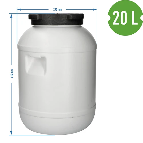 Fass für Kraut 20 L - 8 ['Krautfass', ' Fass für Milchsäuregärung', ' Fass für sauer eingelegtes Gemüse', ' Kraut', ' Gurken', ' Fass mit Deckel', ' Plastikfass', ' Fass 20 L', ' kleines Fass für Kraut', ' kleines Fass für Milchsäuregärung']