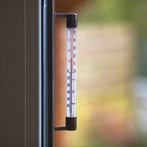 Fensterthermometer zum Aufkleben (-50°C bis +50°C) 22cm - 6 ['rundes Thermometer', ' welche Temperatur']