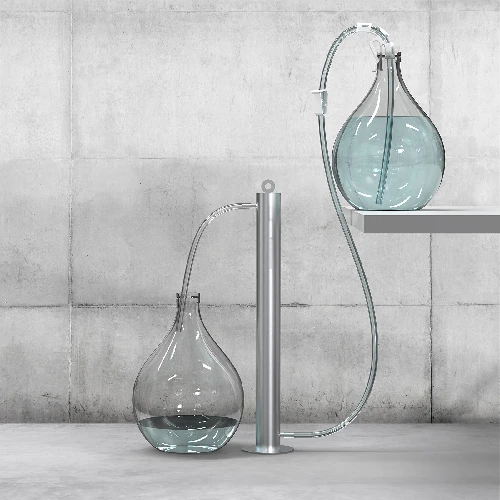 Filtrationssäule aus rostfreiem Stahl, zum Aufhängen, komplett mit Zubehör und Aktivkohle - 8 ['Filtrationssäule', ' Filtrationssäule für Selbstgebrannten Schnaps', ' Filtrationssäule aus Glas', ' Filtrationssäule mit Aktivkohle', ' Apparatur zur Destillation', ' Destillation', ' Destillation von Alkohol', ' Set zur Destillation von Alkohol', ' Set zur Kohlefitration von Destillat', ' Filtrationstube', ' Coobra']