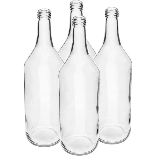 Flasche 1 L mit Schraubverschluss - 4 St. - 3 ['Schnapsflasche', ' Schnapsflaschen', ' Schnapsflasche 1 L', ' durchsichtige Flasche', ' Flaschen 1000 ml', ' durchsichtige Flasche mit Schraubverschluss', ' Flasche für Saft', ' Flasche mit Schraubverschluss', ' Flaschen mit Schraubverschlüssen', ' Flaschen für edle Tropfen']