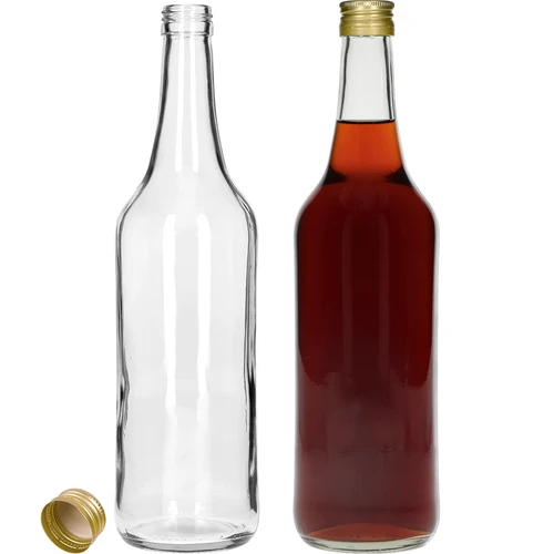 Flasche 1 L mit Schraubverschluss - 4 St. - 4 ['Schnapsflasche', ' Schnapsflaschen', ' Schnapsflasche 1 L', ' durchsichtige Flasche', ' Flaschen 1000 ml', ' durchsichtige Flasche mit Schraubverschluss', ' Flasche für Saft', ' Flasche mit Schraubverschluss', ' Flaschen mit Schraubverschlüssen', ' Flaschen für edle Tropfen']