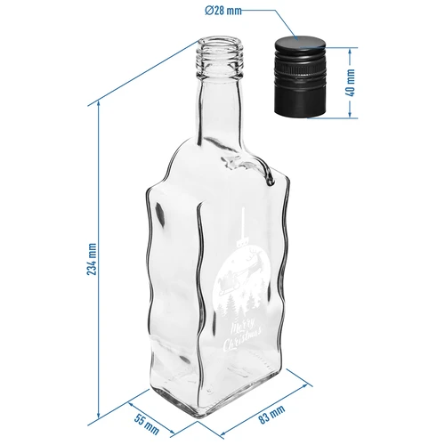 Flasche 500 ml mit Schraubverschluss, Aufdruck einer Weihnachtsbaumkugel - 4 ['Flasche', ' Flaschen', ' Flasche mit Aufdruck', ' Weihnachtsflasche', ' Flasche für Weihnachten', ' Flasche für Liköre', ' Flasche für Selbstgebrannten', ' Flasche für Alkohol', ' Glasflasche mit Korken', ' Flasche 500 ml mit Schraubverschluss', ' Flaschen mit Schraubverschluss', ' Set für Weihnachten', ' Flasche unter den Weihnachtsbaum', ' edle Tropfen für Weihnachten', ' dekorative 500-ml-Flasche', ' Merry Christmas', ' Weihnachtsgeschenk']