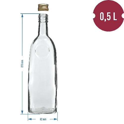 Flasche Altstadt 500 ml mit Schraubverschluss, 6 St. - 7 ['Likörflasche', ' Wodkaflasche', ' dekorative Flasche']