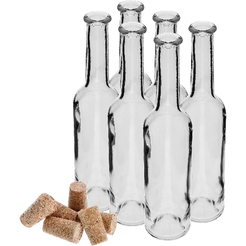 Flasche für Likör 350 ml 6 St. + 6 Korken - 3 