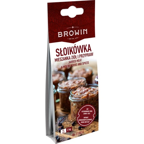 Fleisch im Glas. Gewürz-Kräutermischung, 30 g - 3 ['Fleischkonserve', ' Wurst aus dem Glas', ' Fleisch zum Bestreichen', ' Gewürz für Fleischkonserven']