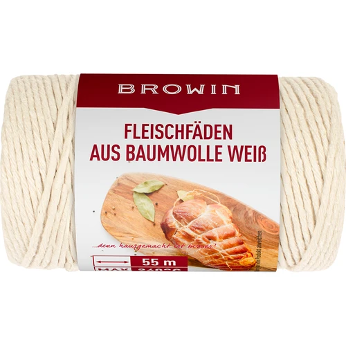 Fleischfäden aus Baumwolle weiß (240°C) 55 m - 2 