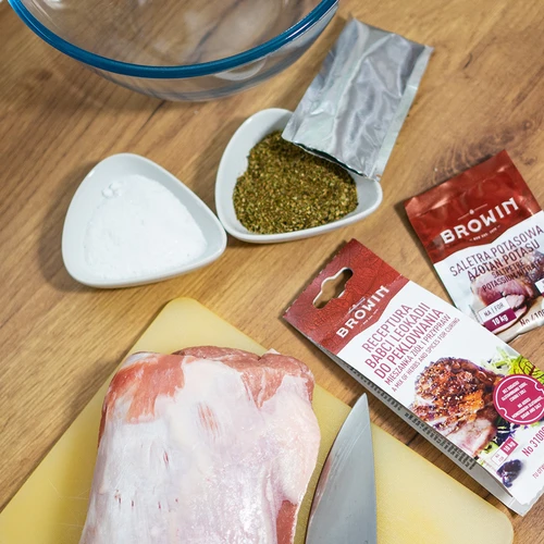 Für Pökeln. Milde Gewürz-Kräutermischung, 35 g - 5 ['Mischung von Kräutern und Gewürzen', ' Kräuter und Gewürze', ' Gewürz für Fleisch', ' Kräuter für Fleisch', ' für Schweinefleisch', ' für Rindfleisch', ' für Kalbfleisch', ' für Geflügel', ' fürs Pökeln']