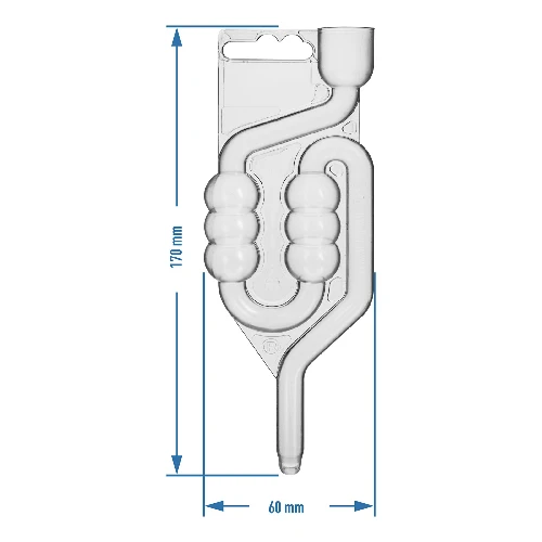 Gärröhrchen aus Plastik, 6 Kammern - 3 ['Gärröhrchen', ' nichtsplitterndes Gärröhrchen', ' Gärröhrchen aus Plastik', ' großes Gärröhrchen', ' Röhrchen für die Gärung', ' Röhrchen für Wein', ' Röhrchen für Cuvée', ' 6-Kammer-Röhrchen browin']