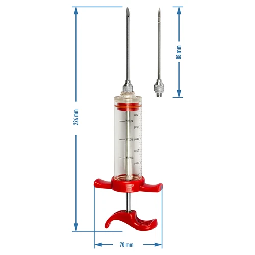 Gewürzspritze 30 ml + 2 Nadeln + Fleischzartmacher - 11 ['hausgemachter Aufschnitt', ' Räuchern', ' hausgemachte Erzeugnisse', ' hausgemachtes Erzeugnis', ' Aufschnitt', ' Weißwurst', ' Räuchern von Wurst', ' Wurst', ' Fleisch', ' heimische Erzeugnisse', ' Pökeln', ' Einspritzen', ' Gewürzspritze', ' Salzlake', ' Lake', ' Fleischzartmacher', ' Fleischzartmacher für Steaks']