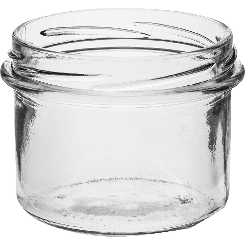 Glas, 235 ml mit schwarzem Schraubverschluss– 6 St. - 4 ['Set Gläser', ' Einmachgläser', ' Marmeladengläser', ' Gläser mit Schraubverschluss', ' Gläser fi 82', ' Gläser mit Schraubverschluss 6 Haken', ' Gläser mit schwarzem Deckel', ' für Konserven', ' für Konserven', ' Set Gläser 235 ml']