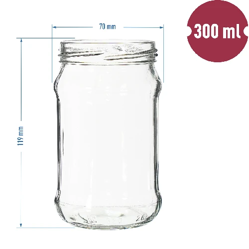 Glas TO 300 ml - Multipack 12 Stck. - 7 ['Einmachgläser', ' Einmachgläser', ' Gemüsesalatgläser', ' Kompottgläser', ' Einmachgläser für marinierte Pilze']