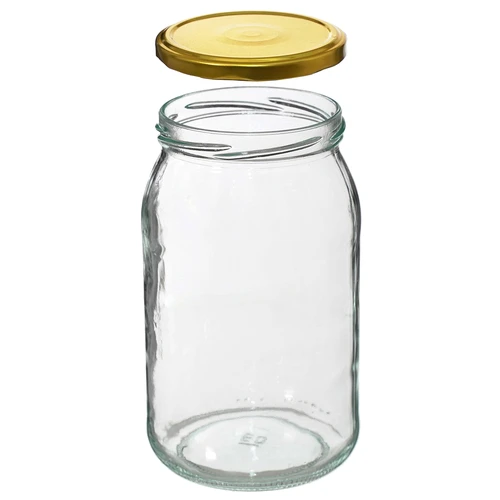 Glas TO 900ml mit Deckel - Multipack 6 Stck. - 5 ['Gläser', ' Glas', ' Glas mit Schraubverschluss', ' Gläser für Einmachprodukte', ' Einmachglas', ' Einmachgläser', ' Glas für Gurken', ' Glas für Honig ']