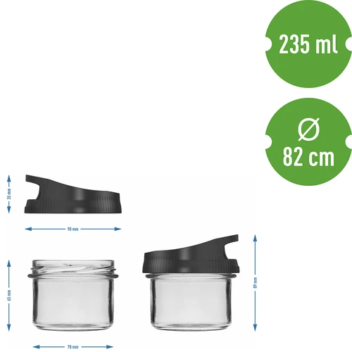 Glasbehälter 235 ml, mit Verschluss zum Aufhängen - 5 ['Behälter', ' Behälter', ' Glasbehälter mit Verschluss', ' Glas-Hängebehälter', ' Verschluss mit Griff', ' Hängebehälter', ' Gewürzbehälter', ' Behälter für lose Produkte', ' innovativer Verschluss', ' Behälterbehälter 235 ml']