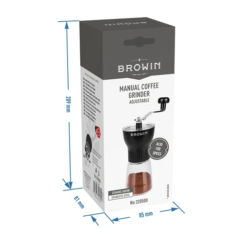 Handkaffeemühle mit Regulierung - 8 ['Kaffeemühle', ' manuelle Mühle', ' Kaffeemühle', ' gemahlener Kaffee', ' manuelle Kaffeemühle']