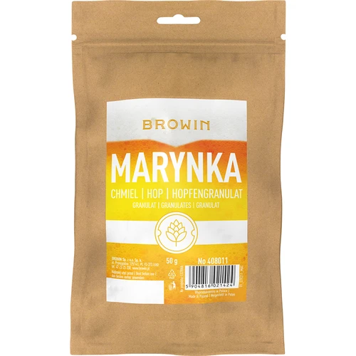 Hopfen Marynka - Pellets 50 g  - 1 ['Bierhopfung', ' Hopfen für Bier', ' Hopfen Alpha-Säuren', ' Bier', ' Hausgebrautes Bier', ' Bier brauen', ' wie man Bier macht', ' welcher Hopfen für Bier', ' welchen Hopfen wählen', ' Hopfen in Pellets', ' Hopfenpellets', ' Hopfen Marynka']