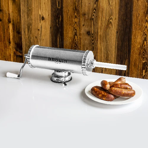 Horizontaler Wurstfüller 2.5 kg mit Silikonkolben - 16 ['Wurstfüller', ' horizontaler Wurstfüller', ' Wurstspritze', ' Fleischspritze', ' Wurstfüller für zuhause', ' Wurstfüller für die Gastronomie', ' Zubehör für die Wurstzubereitung']