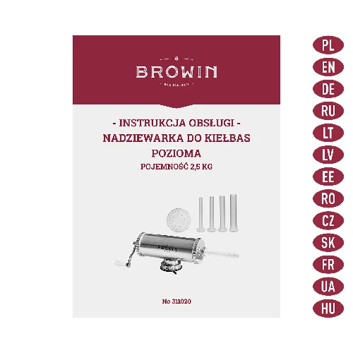 Horizontaler Wurstfüller 2.5 kg mit Silikonkolben - 9 ['Wurstfüller', ' horizontaler Wurstfüller', ' Wurstspritze', ' Fleischspritze', ' Wurstfüller für zuhause', ' Wurstfüller für die Gastronomie', ' Zubehör für die Wurstzubereitung']