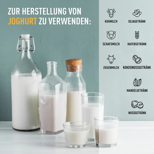 Joghurtbereiter mit Thermostat, 9 Gläser, 1,6 L - 15 ['Joghurtbereiter', ' Gerät für Joghurt', ' veganer Joghurt', ' wie man Joghurt macht', ' für hausgemachten Joghurt', ' Joghurtbereiter mit Thermostat', ' effizienter Joghurtbereiter', ' als Geschenk', ' gesunde Küche', ' bester Joghurtbereiter', ' hausgemachter Joghurt', ' Ausrüstung für die Joghurtherstellung', ' wie man einfach Joghurt macht', ' hausgemachter Kefir', ' gesunder Joghurt', ' Joghurt in Gläsern', ' empfohlen für Joghurt', ' als Geschenk']